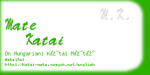 mate katai business card